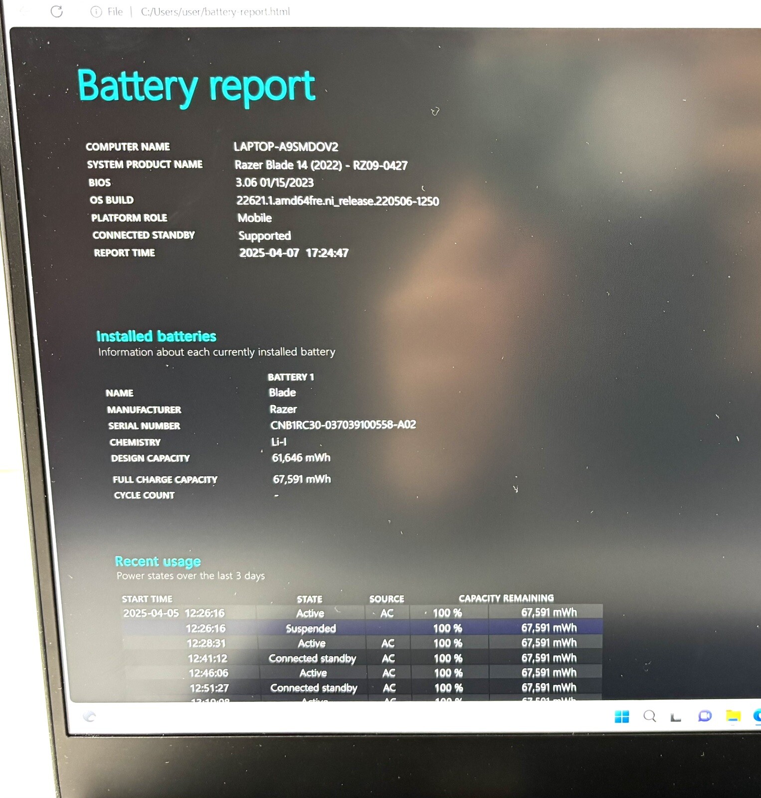 Razer Blade 14 RZ09-0427 RZ09-0427PEA3 3.3GHz Ryzen 9 6900HX 16GB 1TB RTX 3080