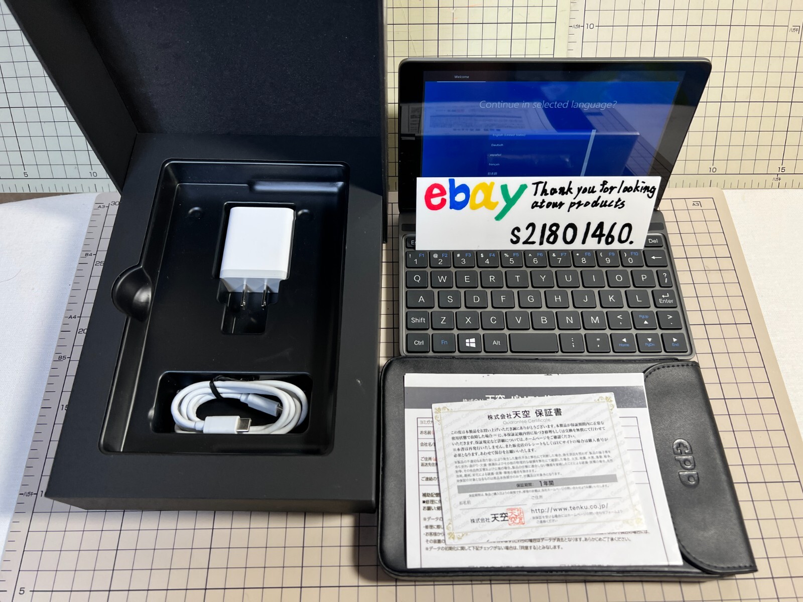 GPD Pocket 2 Intel 3965Y 7in Touch Screen 8GB RAM Windows 10 Near Mint