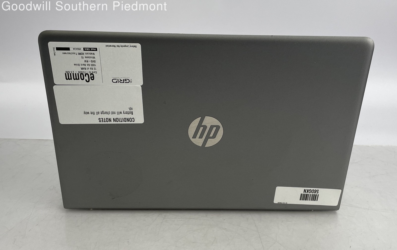 HP Pavilion 3168NGW i5 77200U 2.5Ghz 12Gb RAM 1000Gb HDD Touchscreen Win10 -Read