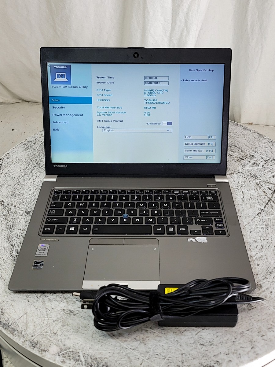 TOSHIBA PORTEGE Z30-A1301 PC Laptop INTEL CORE I5-4300U 8GB 128GB SEE NOTES