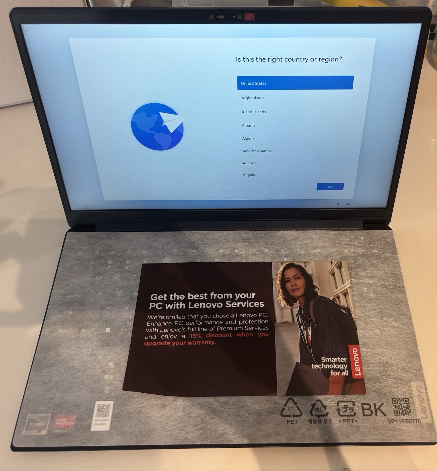 New Lenovo IdeaPad 1 15.6″ FHD Touchscreen Laptop, Ryzen 5 7520U, 8GB RAM, 256GB