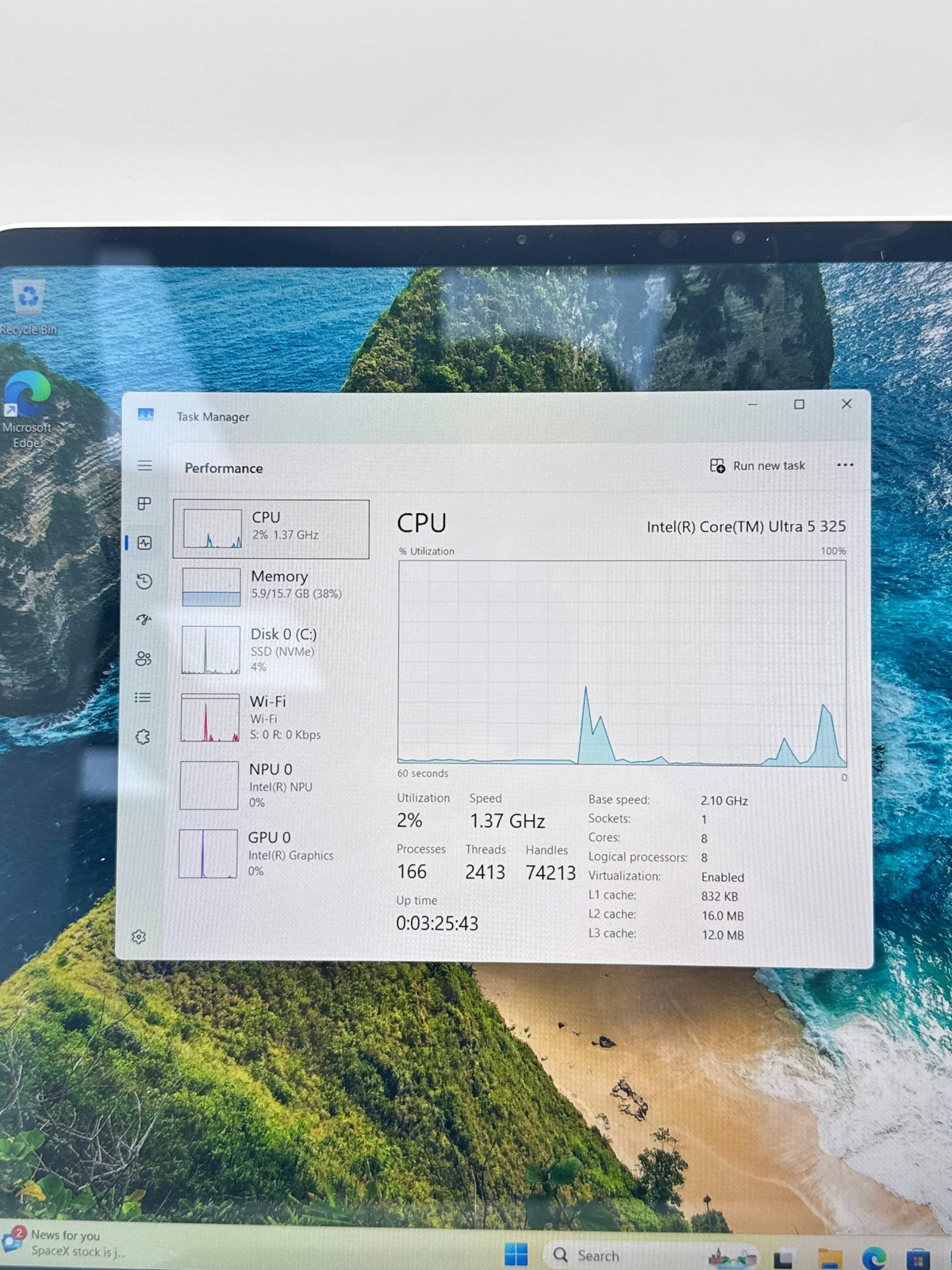 Microsoft Surface Laptop 2156 13″ Core Ultra 5 16GB 512GB Silver Used