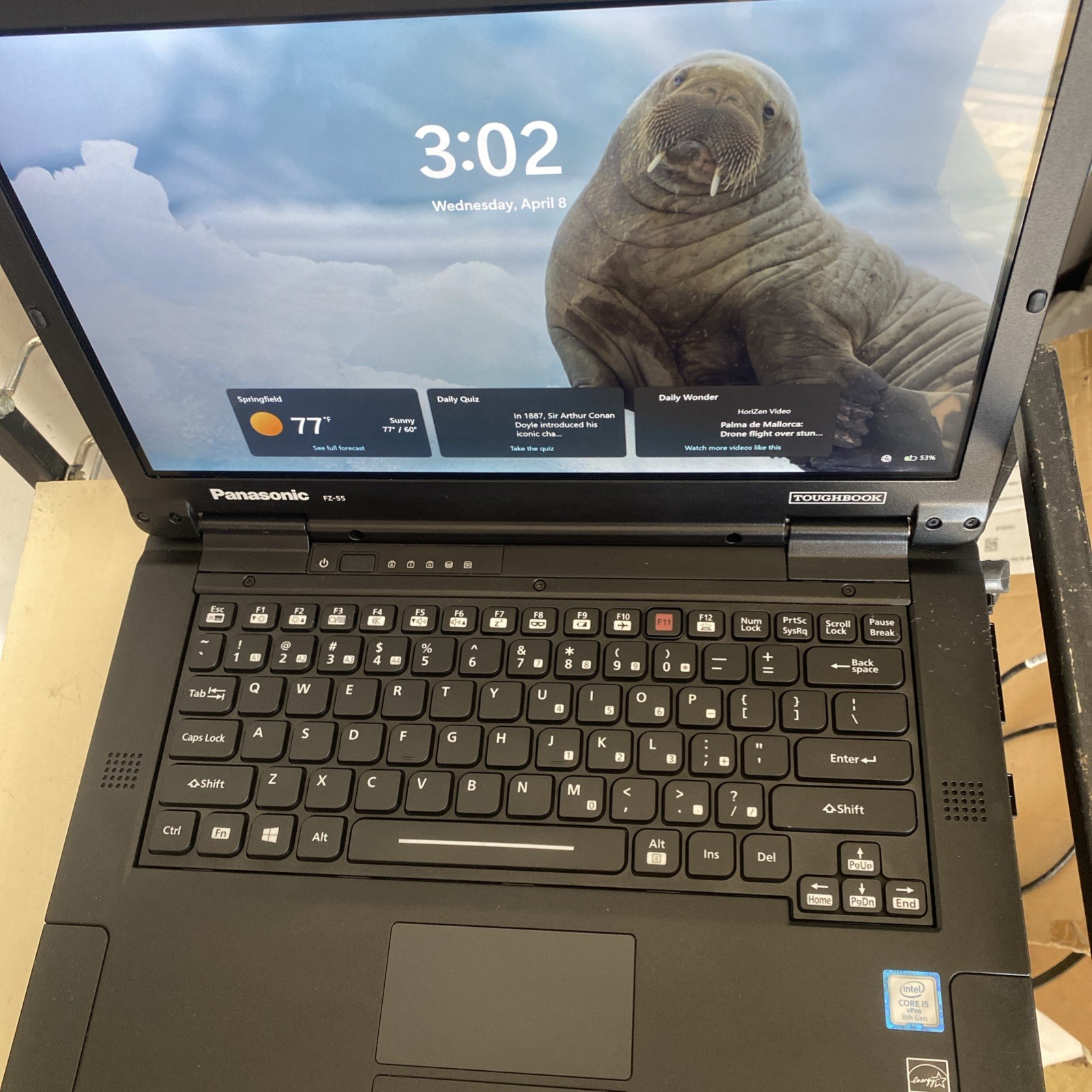 Panasonic FZ 55 Toughbook i5-8365U 1.6GHz 4C 8GB 512GB 11P TS Passed Tests Clean