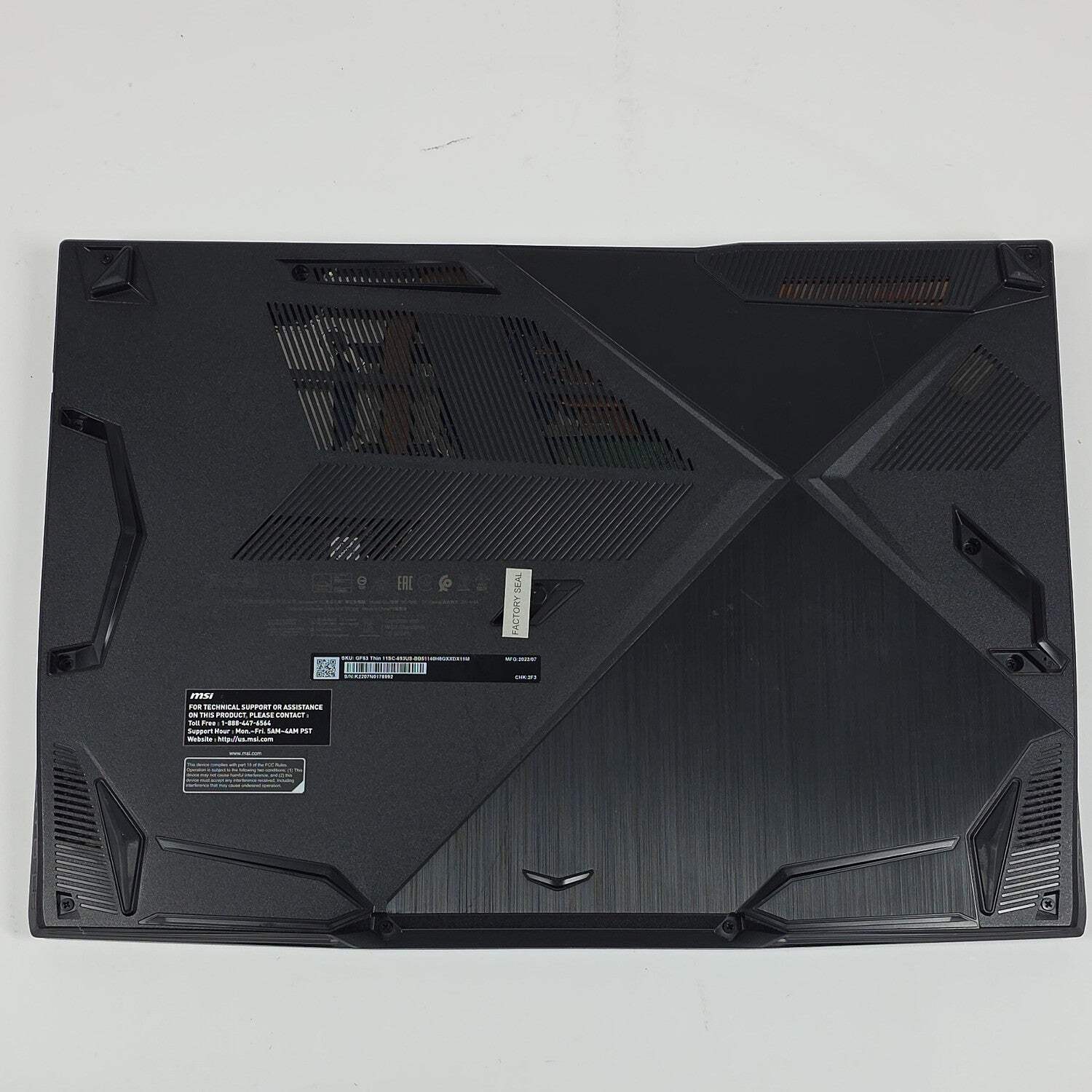 MSI Thin GF63 11SC 15.6″ i5-11400H 2.7GHz 8GB RAM 256GB SSD GeForce GTX 1650