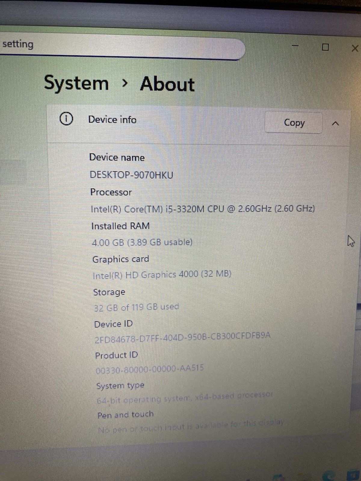 Dell Latitude E6430 Laptop 14″ i5 3320M 2.6GHZ 4GB 128GB SSD Windows 11 Pro