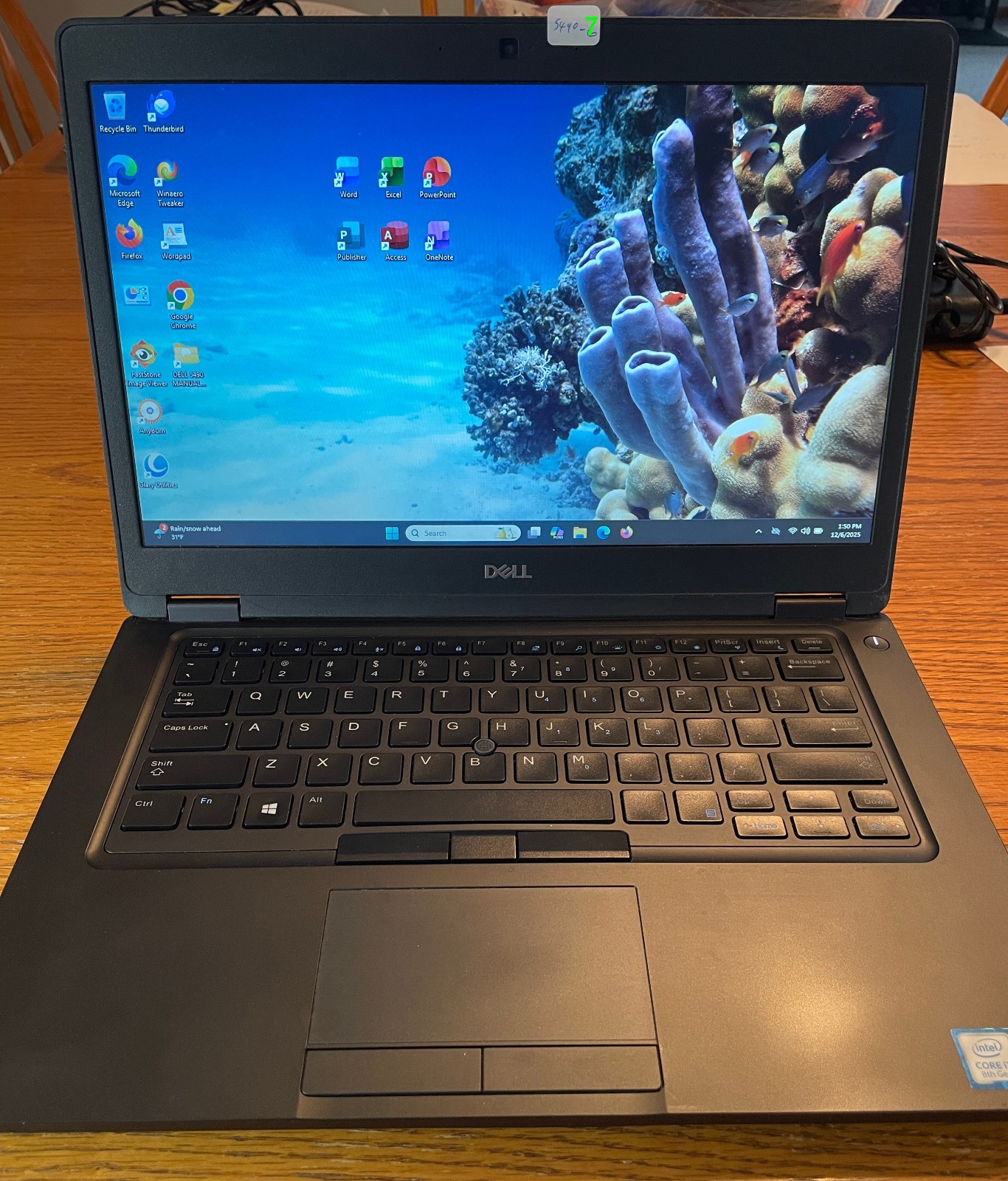 Dell 5490 14″ Laptop i7-8650U– 16GB/512gb+1tb/Win11 Pro 25H2+Office 2021-7 MORE