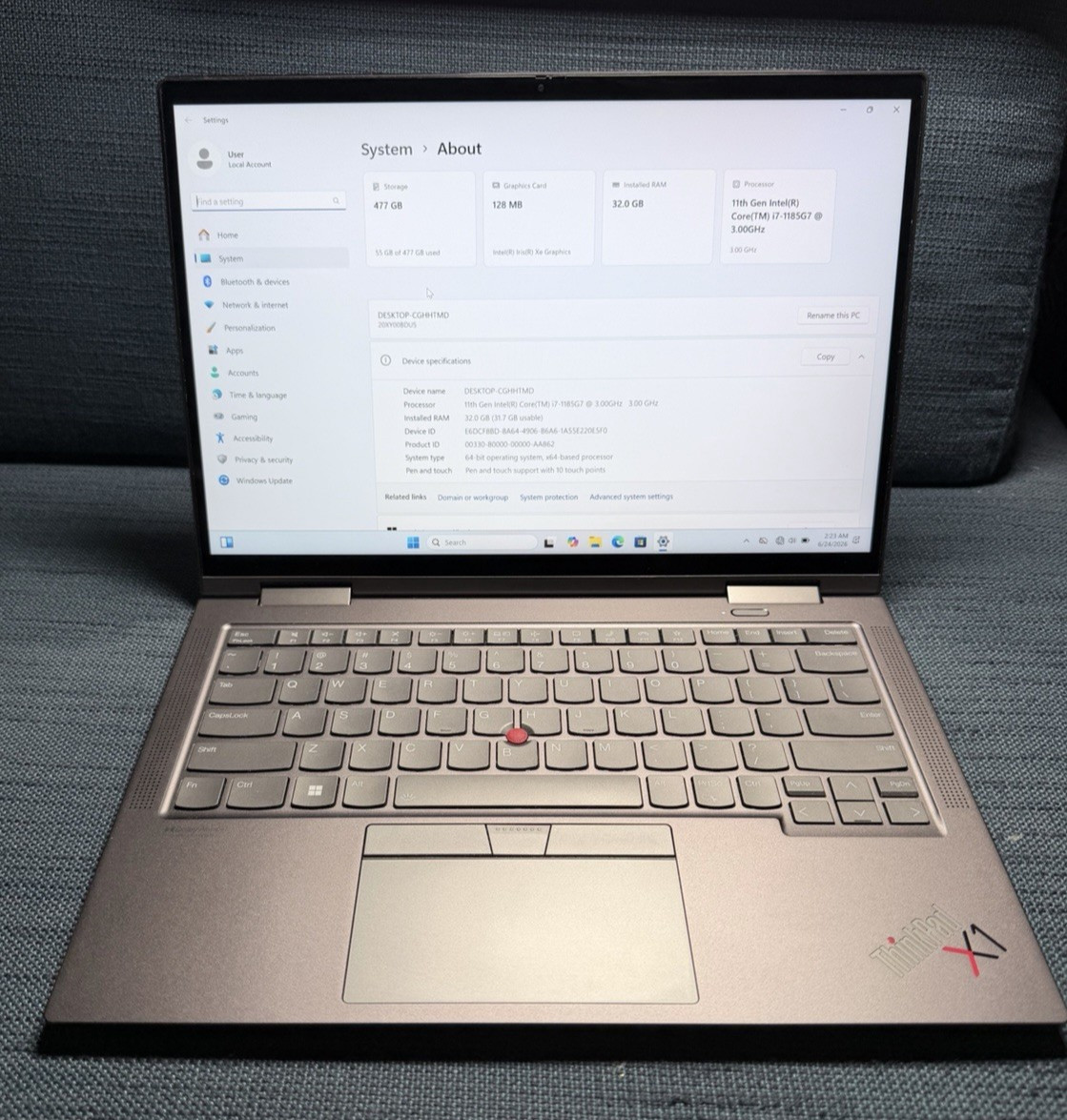 Lenovo Thinkpad x1 yoga gen 6 laptop | i7-1185G7| 32GB| 512GB| Touch| Win11|
