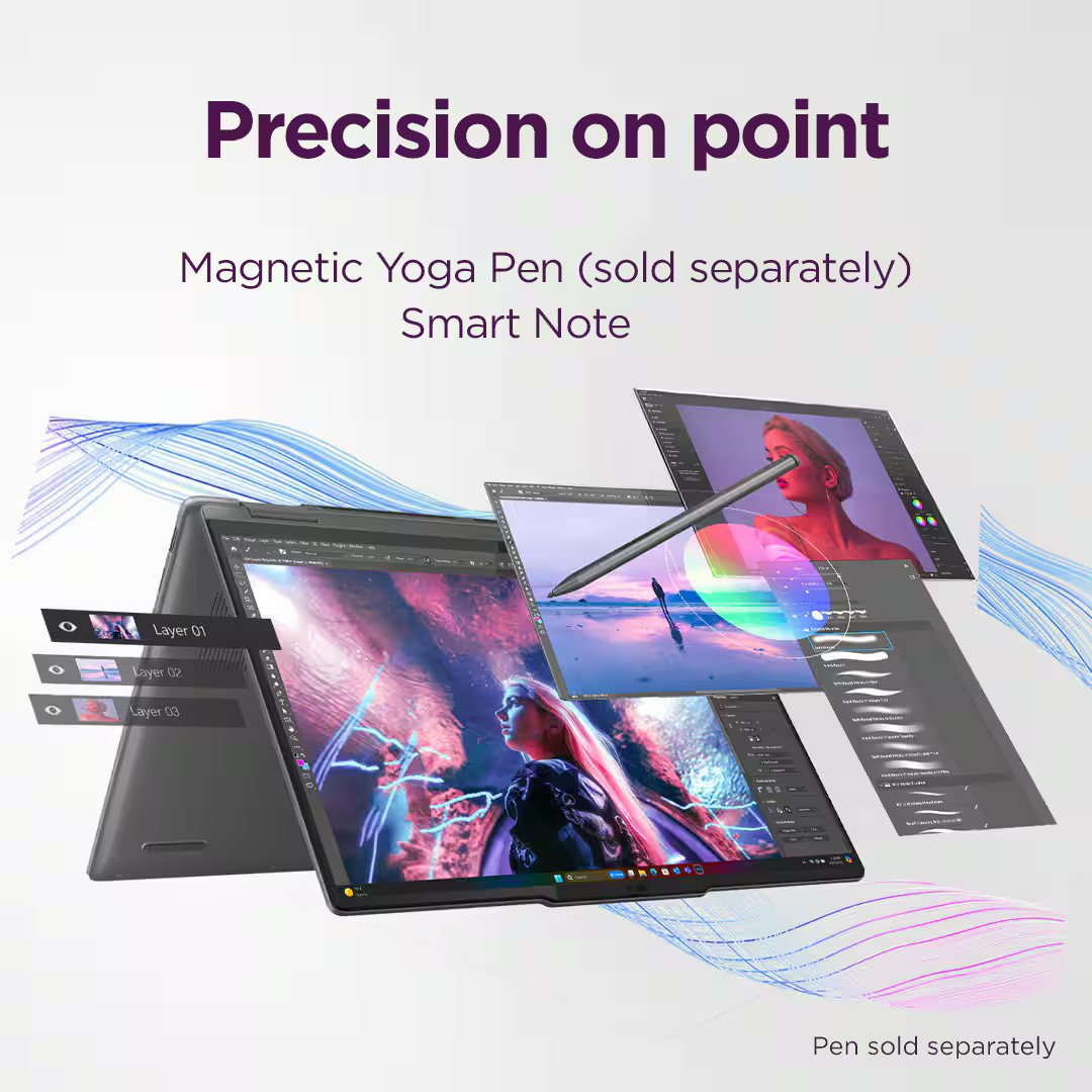 Lenovo – Yoga 7 2-in-1 – Copilot+ PC – 14″ 2K OLED Touchscreen Laptop – AMD R…