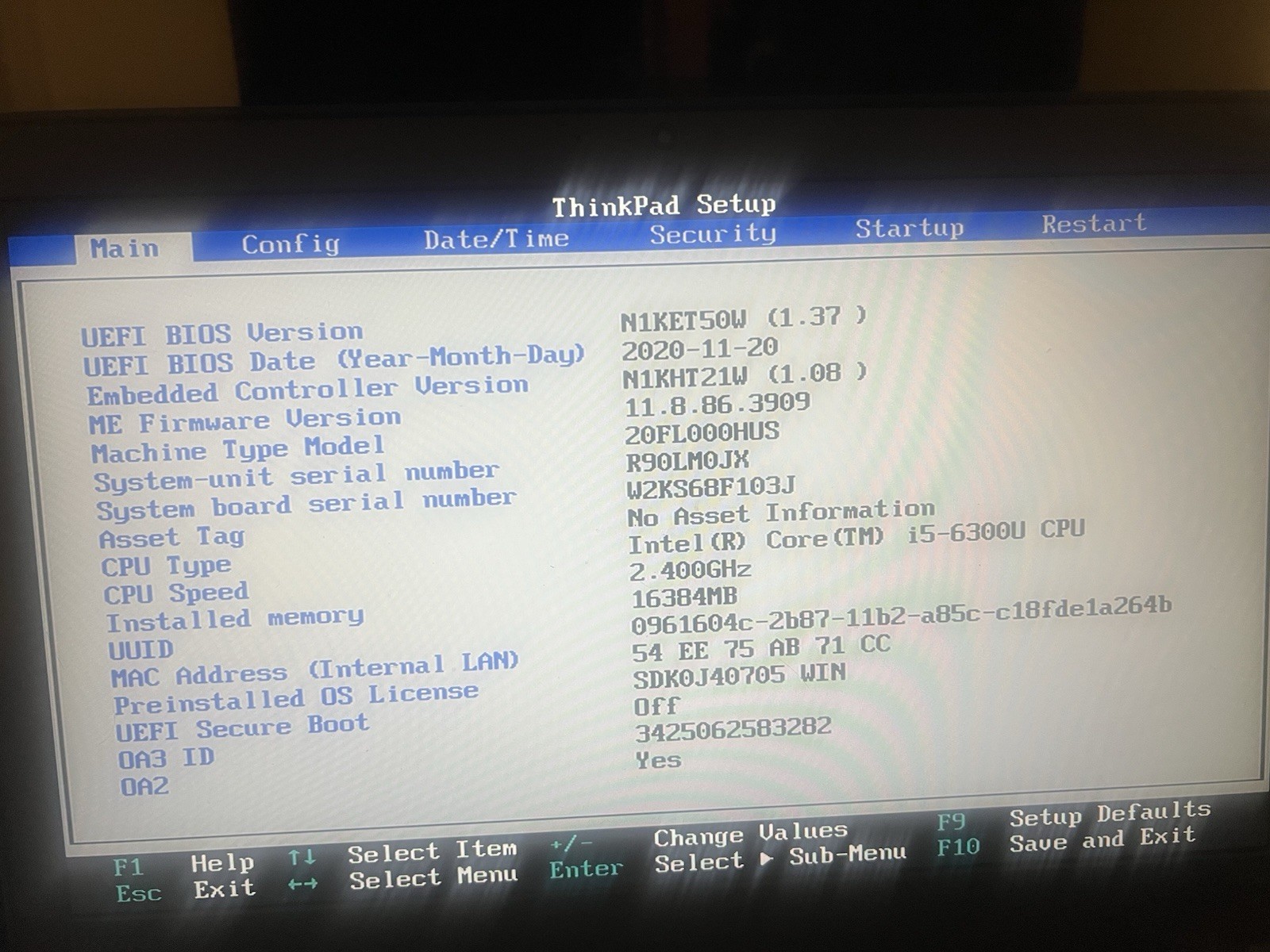Lenovo ThinkPad P50S i5-6300U, 2.40GHz 16GB 256gb SSD Win11 With Charger