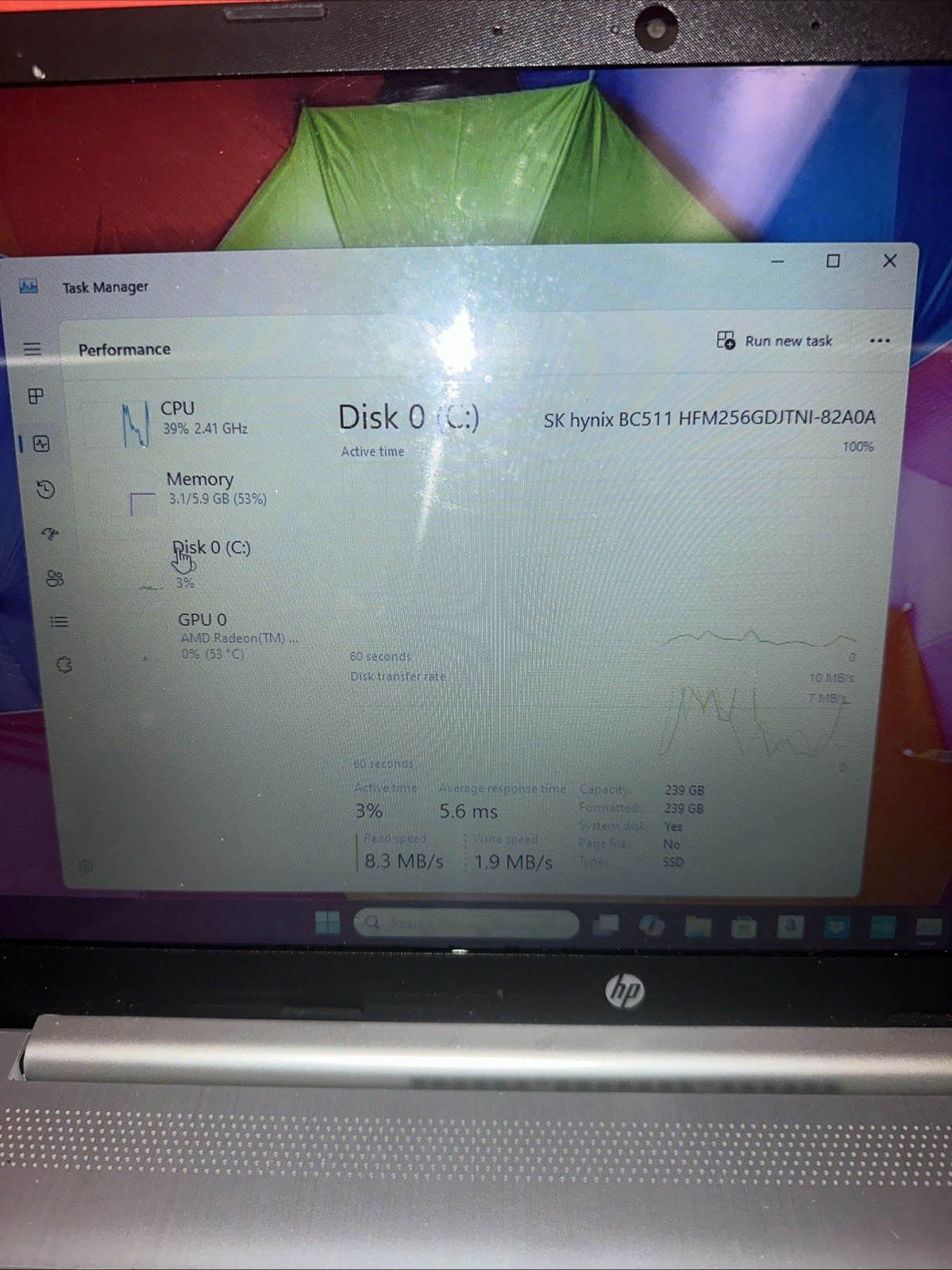 HP 15-ef1001ds 15.6″ Laptop AMD Athlon Gold 3150U (2.40 GHz) 8 GB Memory!