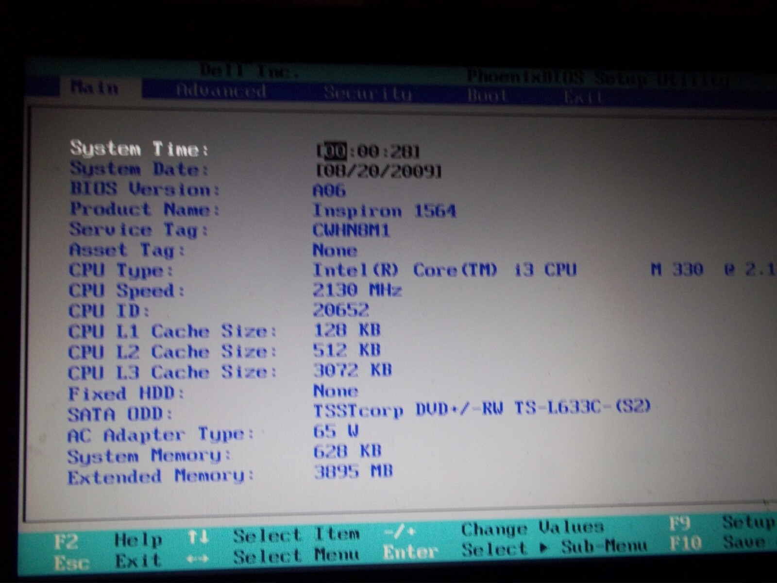 Dell Inspiron 1564 RED Laptop For Parts #62