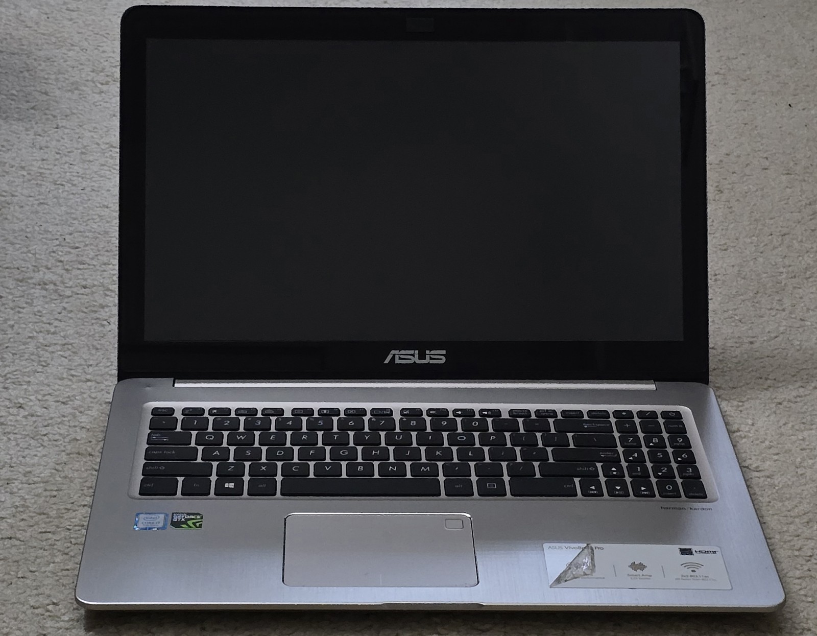 ASUS VivoBook Pro 15 2019 Flagship 15.6” 4K UHD Touchscreen Laptop (Parts Only)