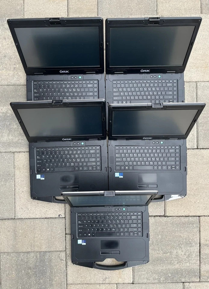 Lot of 5 Getac S410 Rugged Laptop As Is Core i5-6300U @2.40GHz 4GB Touch 4G