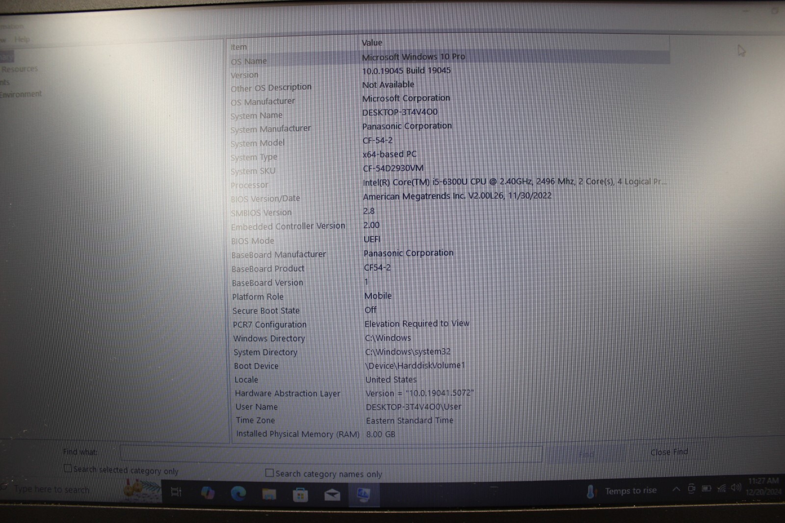 Panasonic Toughbook CF-54 I5-6300U 512GB 8GB DDR3 Win10Pro – No Power Adapter