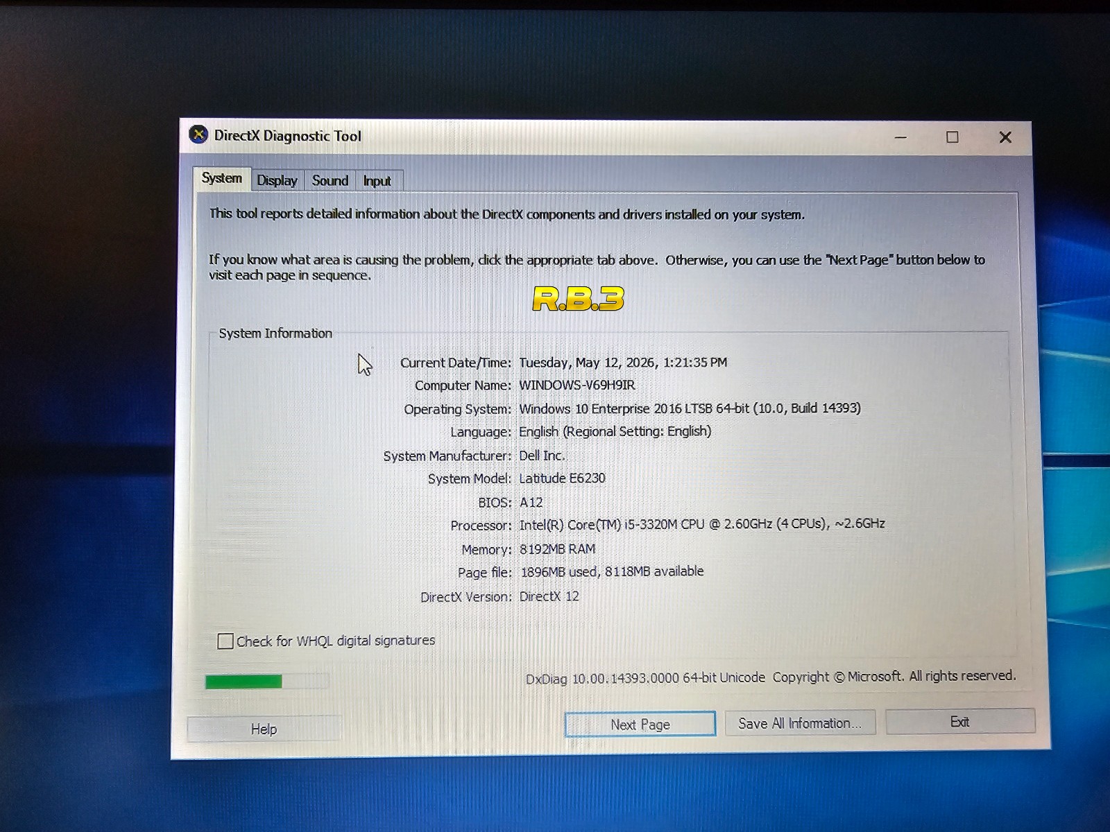 Dell Latitude E6230 12″ Laptop Intel Core i5 3rd Gen 8GB RAM 120GB SSD Win 10