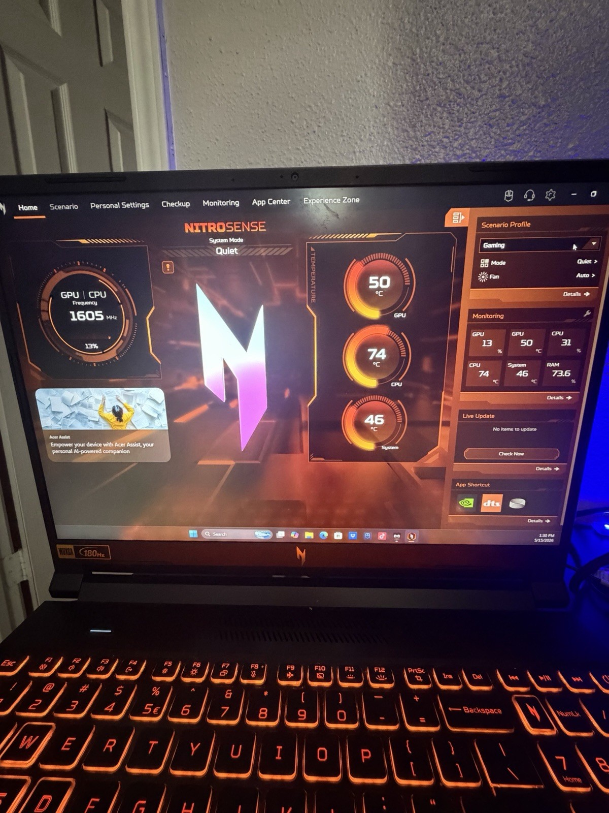 Acer Nitro V 16 16″ i7 2.50GHz 16GB 954GB SSD RTX 3050 W11H Black