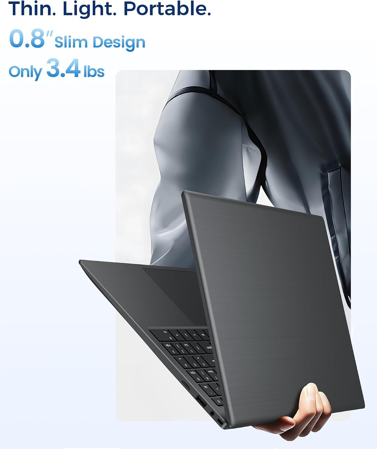 14 Inch Laptop Computer – 8GB RAM 128GB SSD Laptops with Pentium Gold 6500Y (Up