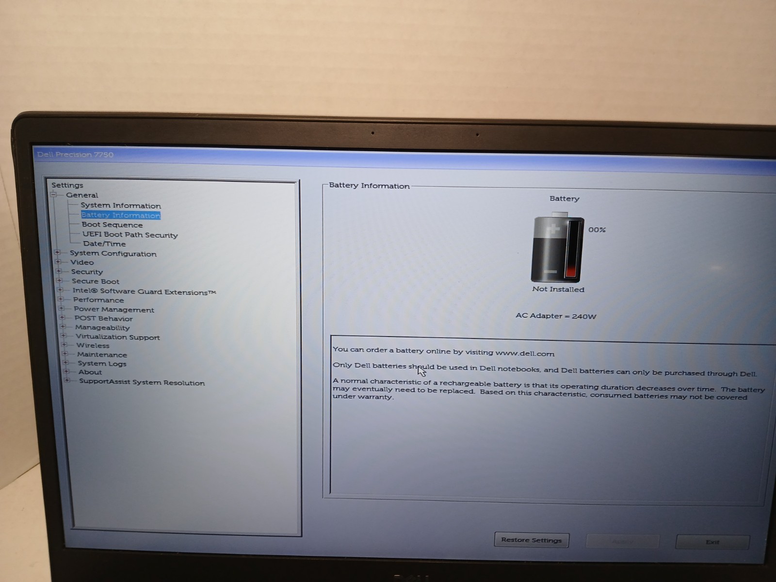 Dell Precision 7750 15.6″ Laptop i5-10400H 8GB No SSD/OS/BATTERY! *READ* #97
