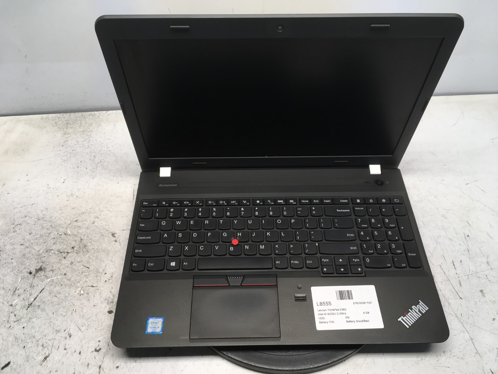 Lenovo ThinkPad E560 Intel i5-6200U 2.3GHz 4 GB NO HDD