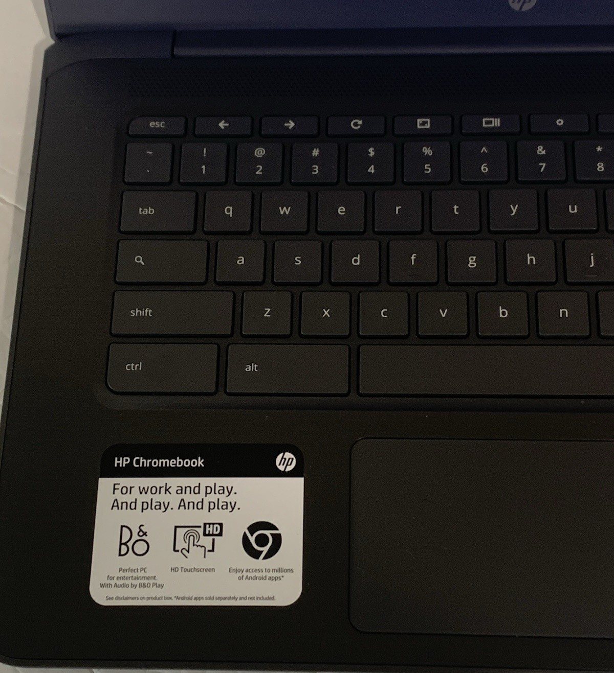 HP Touchscreen Chromebook 14″ Intel Celeron 1.1GHz 4GB RAM 32GB eMM Adapter