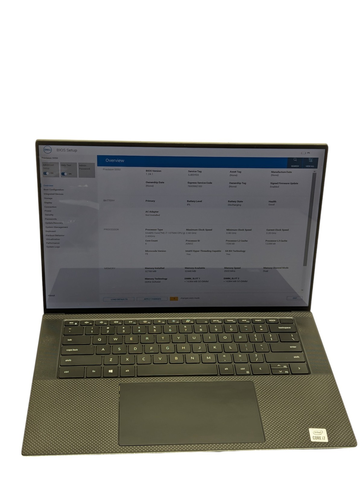 Dell Precision 5550 i7 2.60GHz 32GB RAM 1TB SSD Grade D