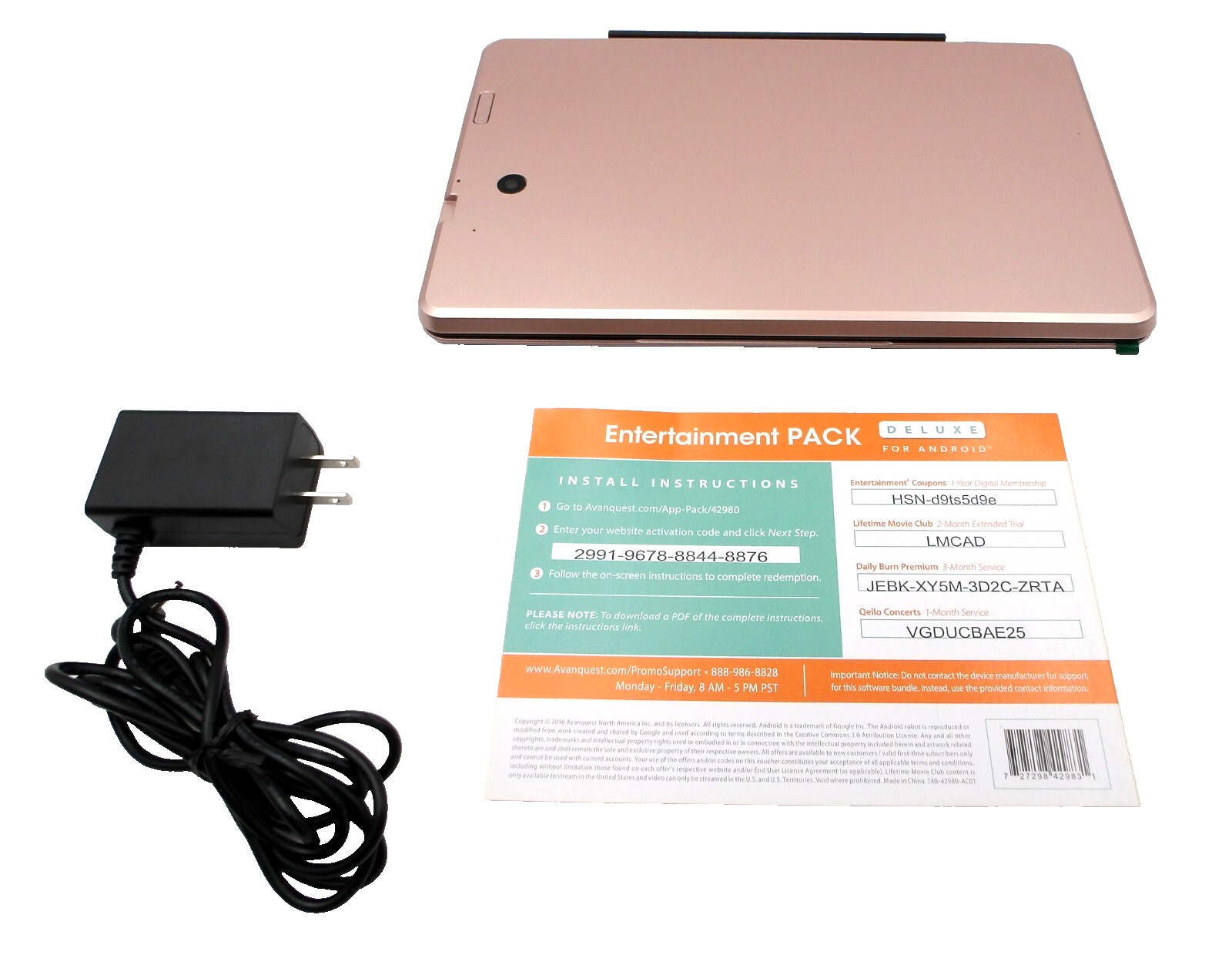 RCA Premier Atlas 10 Pro -S Tablet Laptop Detachable Key Board Color ROSE GOLD