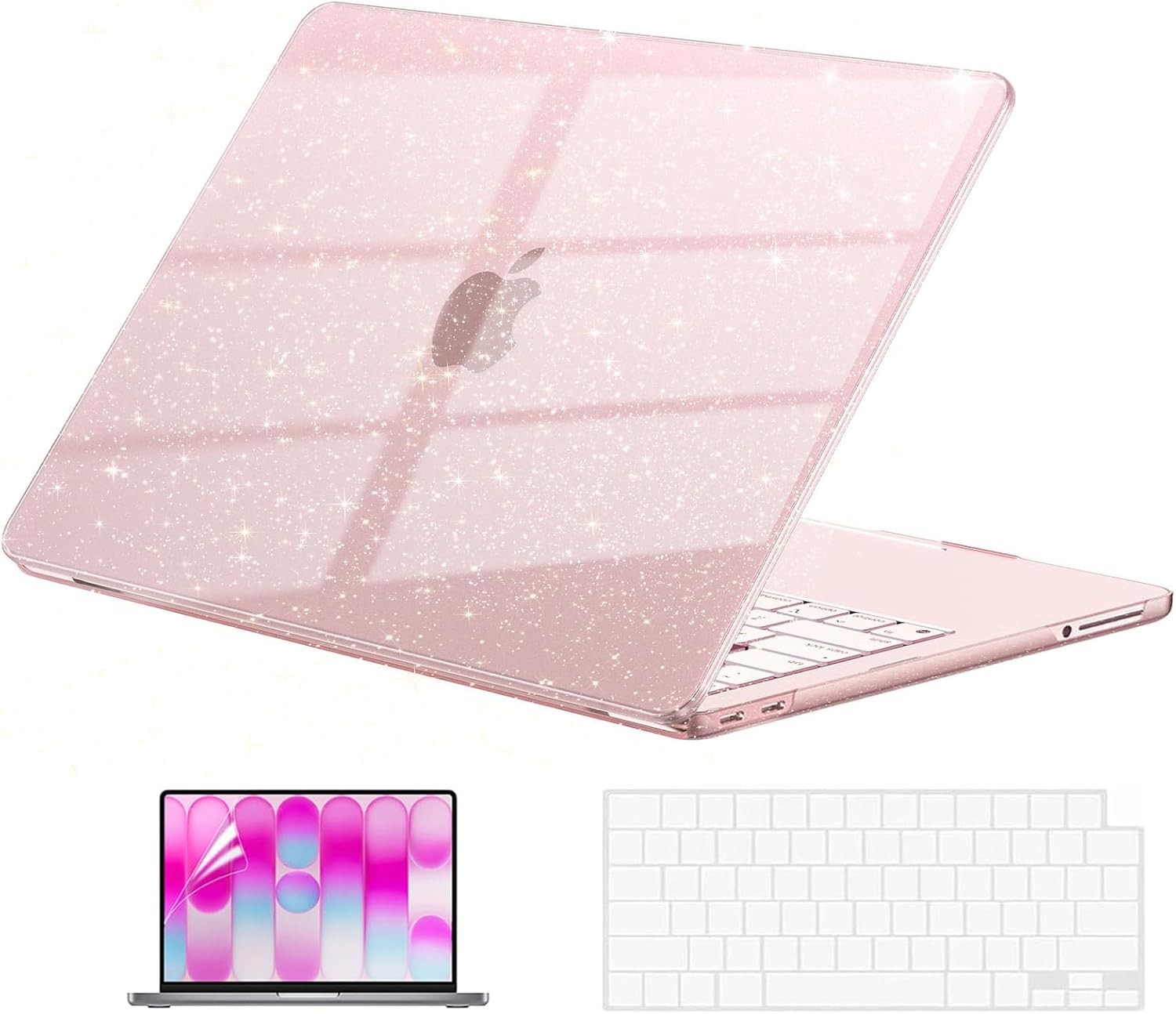 MacBook Neo Case 13 inch 2026 Model A3404 with A18 Pro Chip, Sparkly Indigo