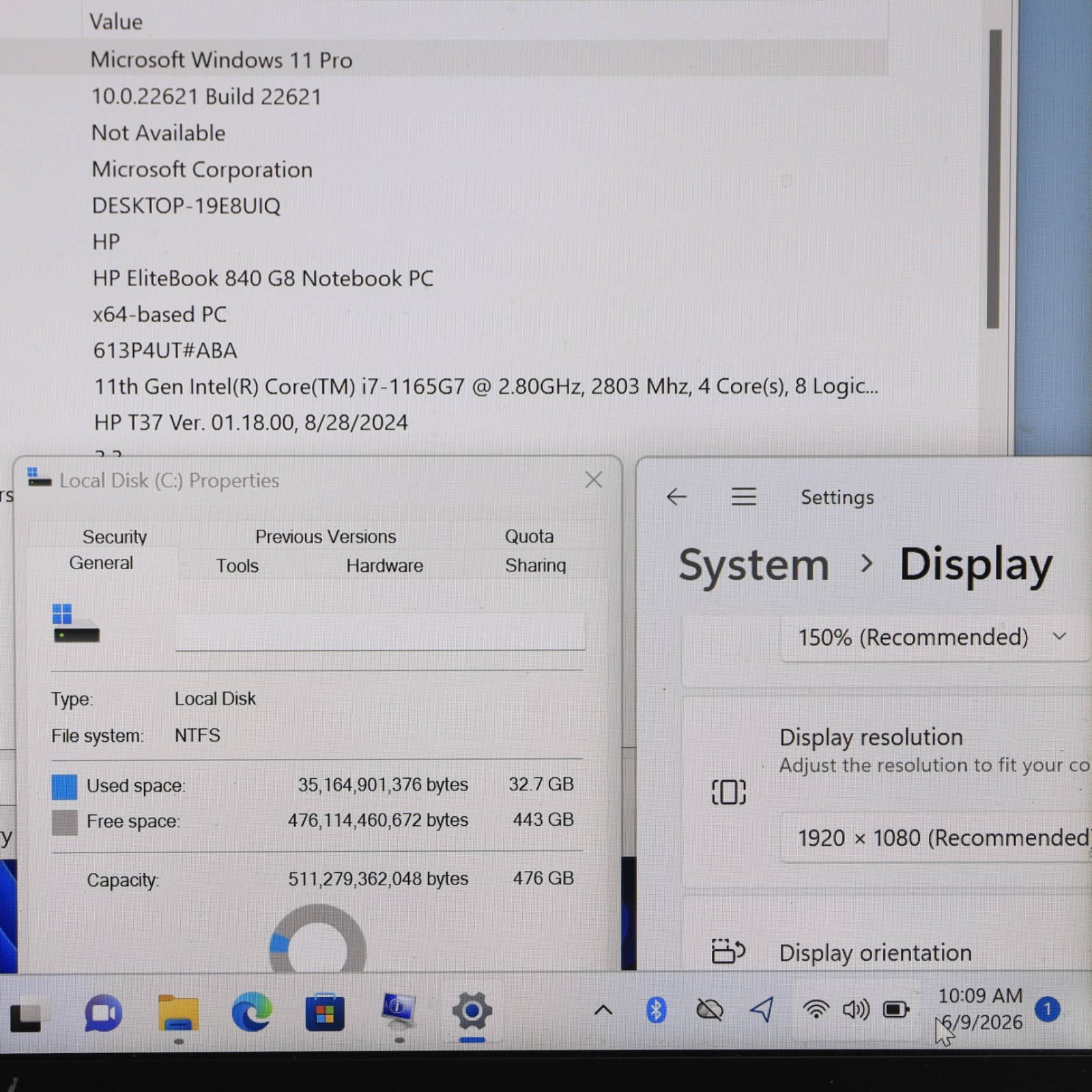 HP ELITEBOOK 840 G8 14″ TOUCH CORE i7-1165G7 16GB 512GB SSD W11 T6-B6