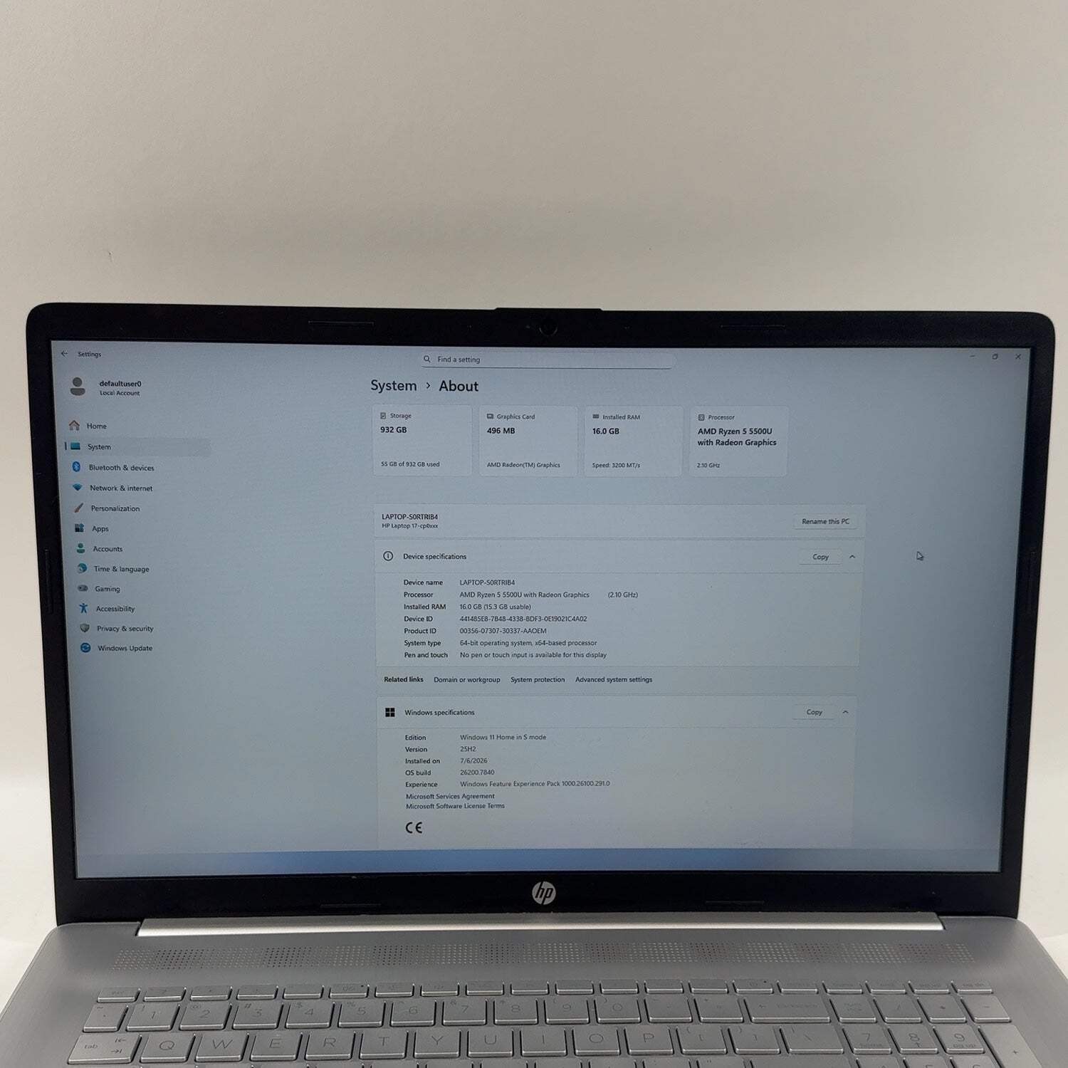 HP Laptop 17-CP0700DX 17″ Ryzen 5 5500U 2.1GHz 16GB RAM 1TB SSD
