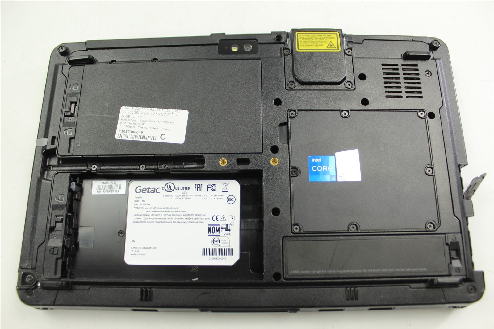 Getac F110 G6 Rugged Tablet 11.6″ i5-1135G7 2.4GHz 256GB SSD 8GB RAM NO OS