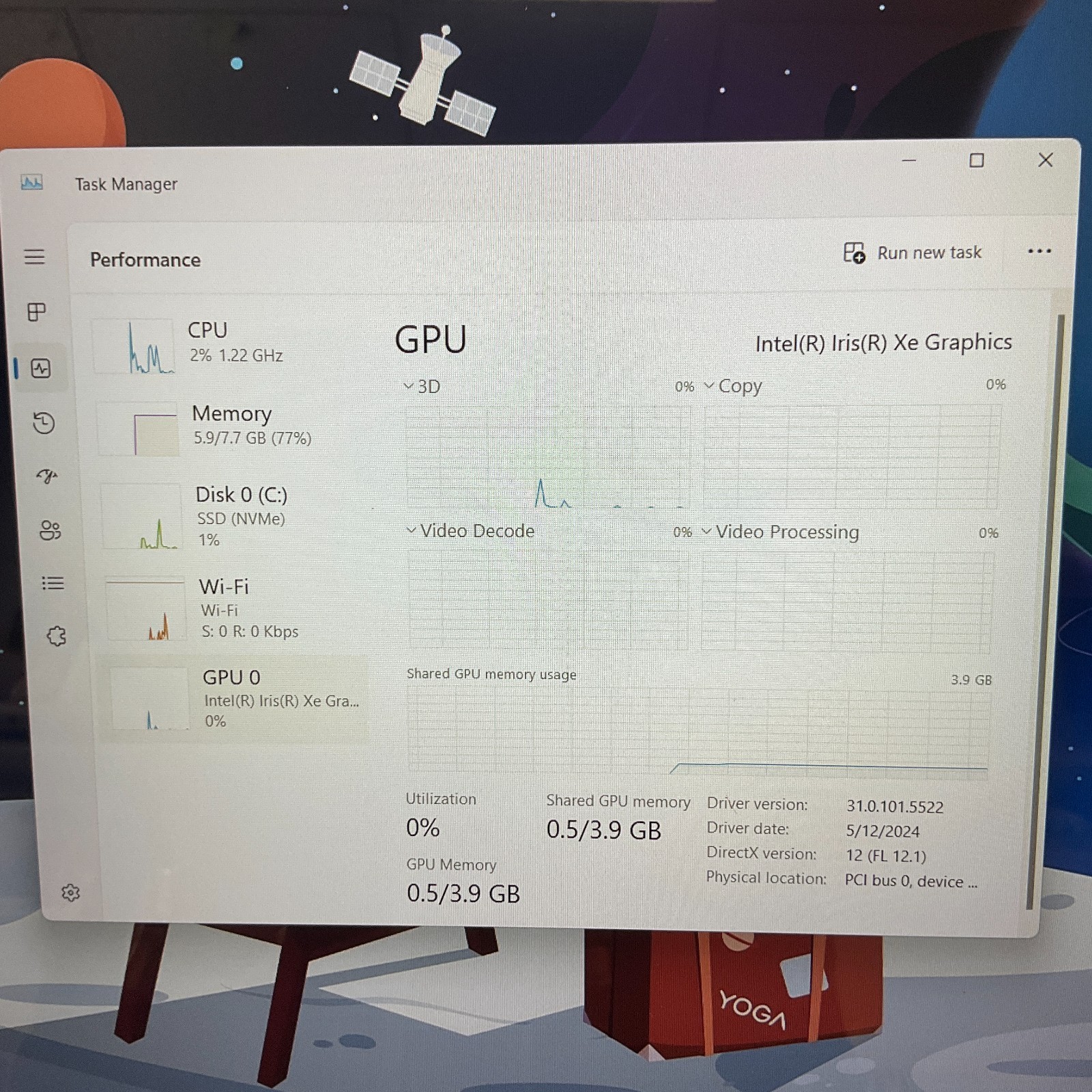Lenovo Yoga 7i Laptop 13th Gen Intel i5-1335U @ 1.30 GHz 8GB RAM 512GB Iris Xe