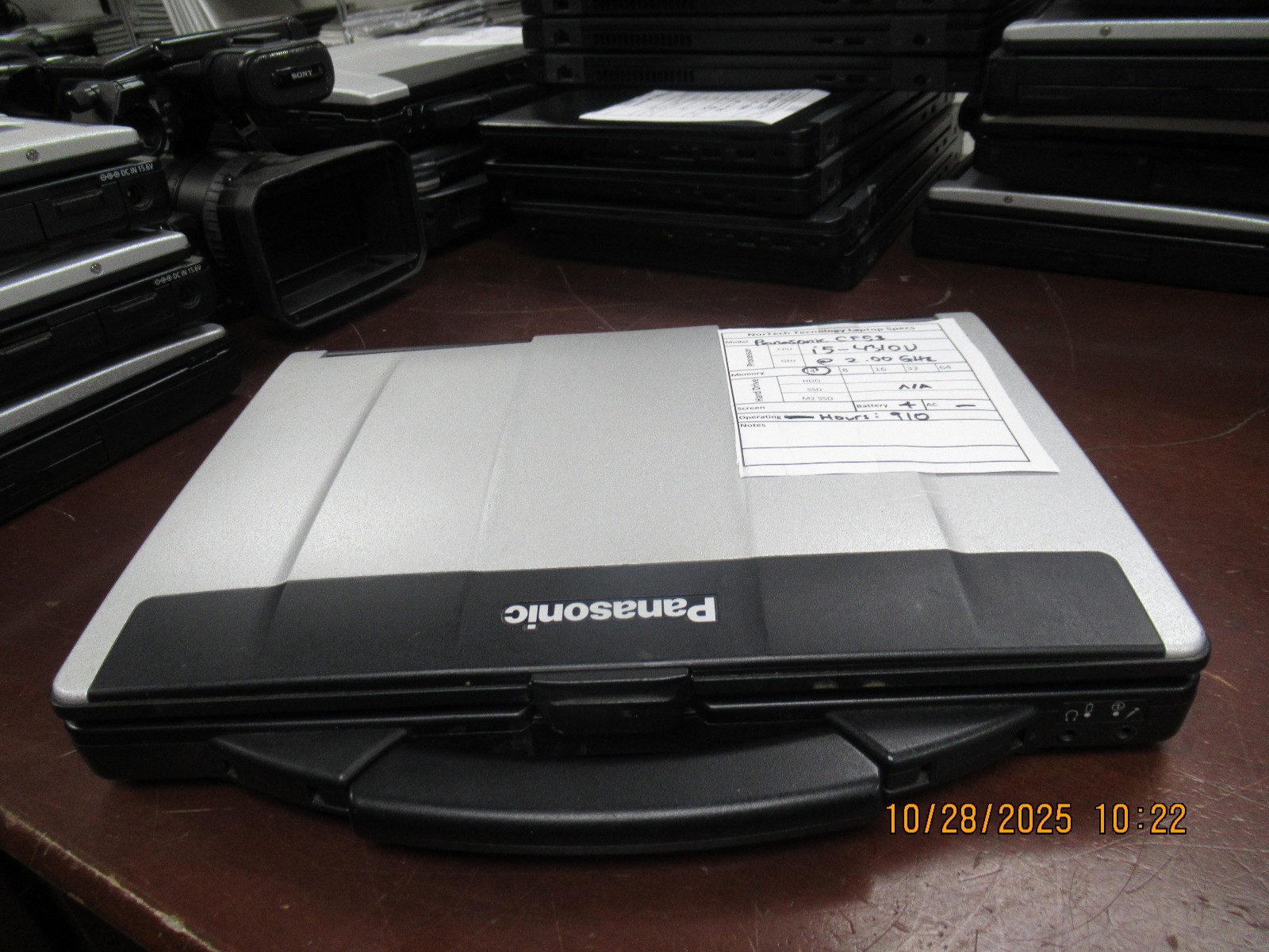 Panasonic Toughbook CF-53 i5 4310U 2.00GHz 4GB Laptop [NO HDD/AC/OS] Hours: 910