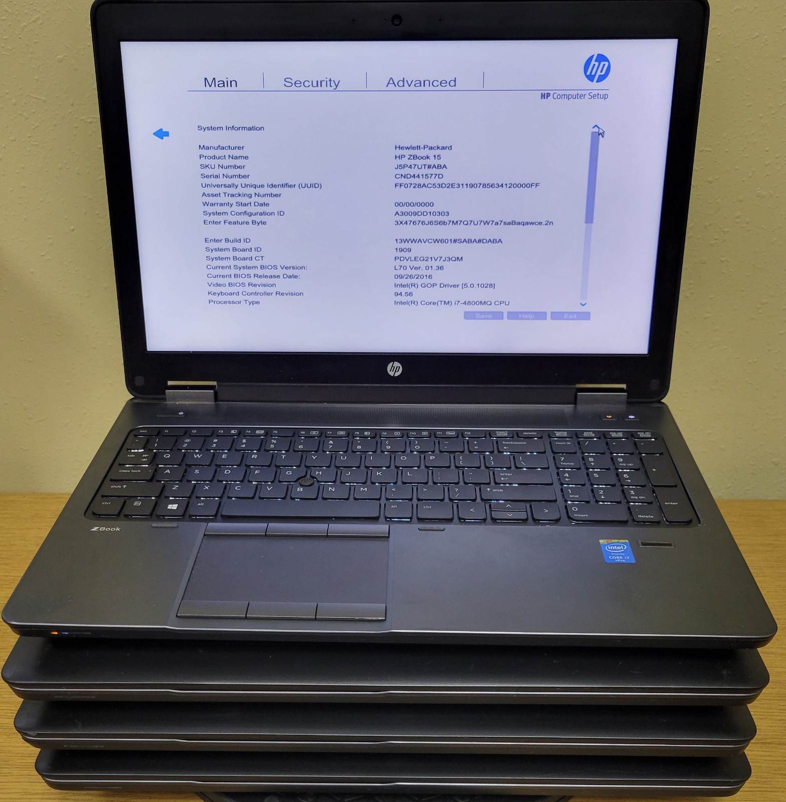 (Lot of 4)HP ZBook 15 G1 i5/i7-4th Gen 2.5/2.6/2.70 8/16GB No OS/SSD/HDD