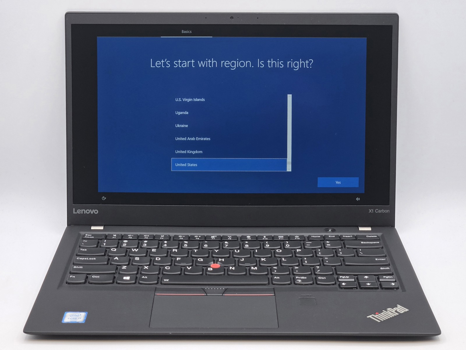 Lenovo ThinkPad X1 Carbon 5th Gen 14″ FHD I7-6500U 256GB SSD 8GB W10P Webcam