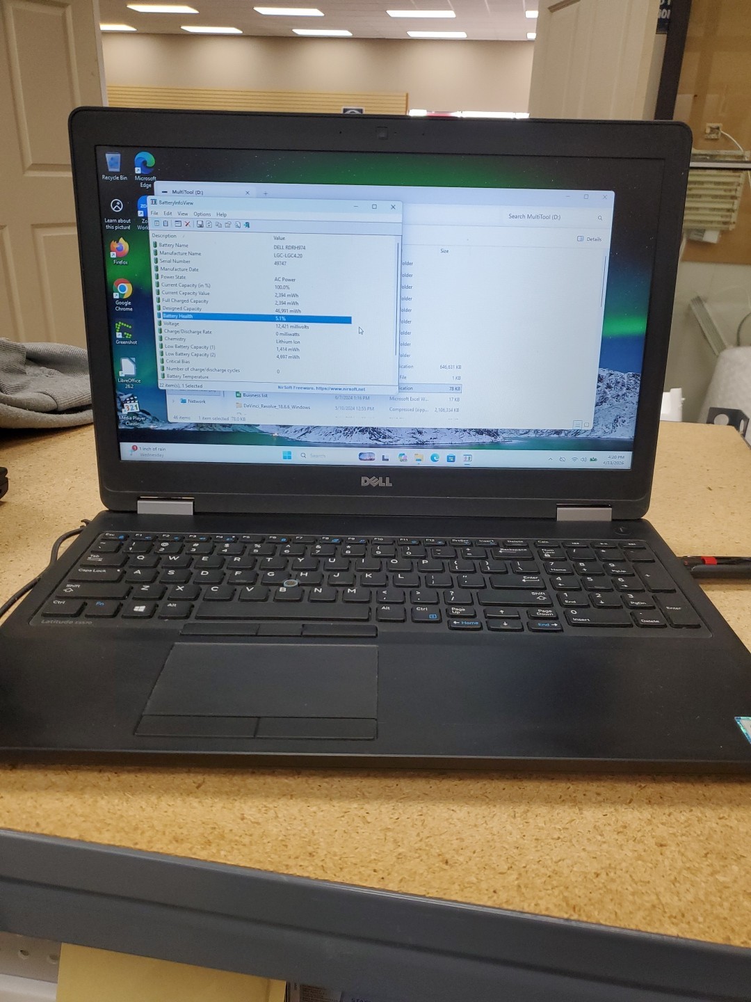Dell Latitude E5570 15.6″ (256g SSD, Intel Core i5 6th Gen., 8GB) 041326-1