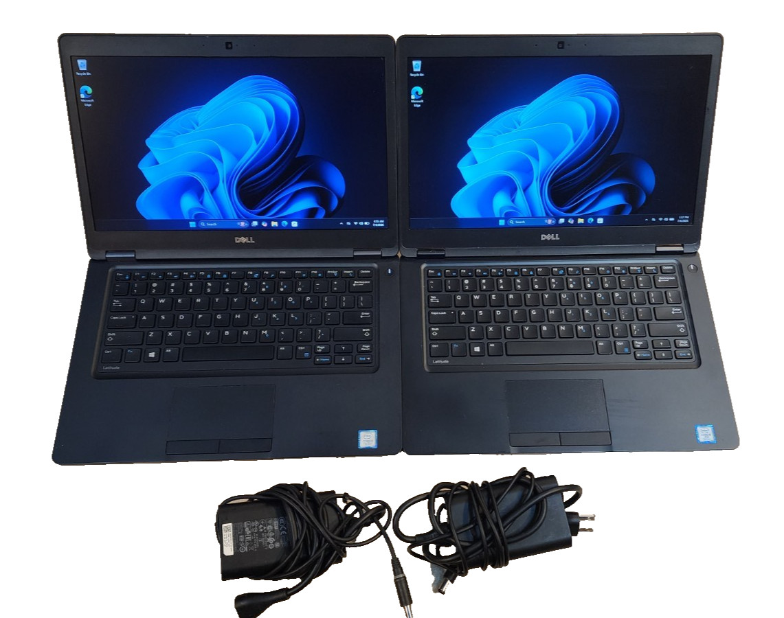 2x Lot Dell Latitude 5480 14” FHD Quad-Core i5-7440HQ 16GB RAM 128GB SSD Laptops