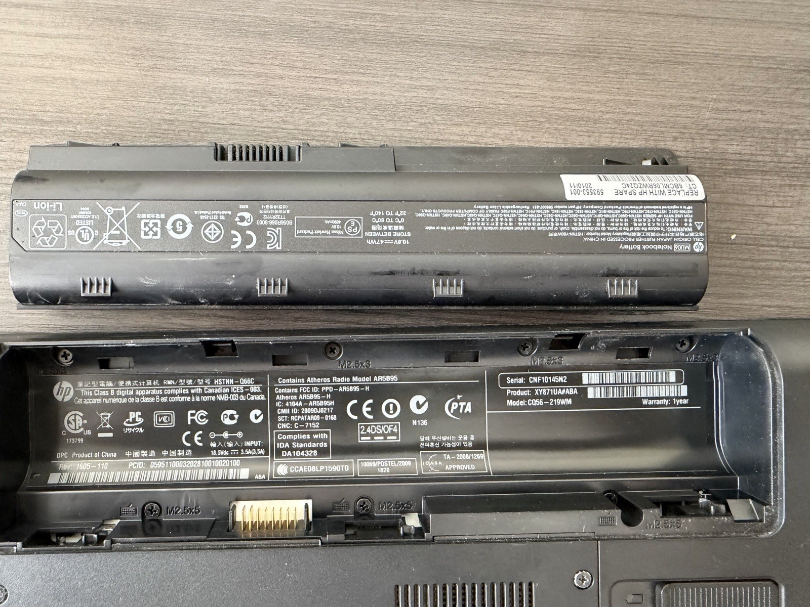 Compaq Presario CQ56 Laptop for Parts Only No Power Supply
