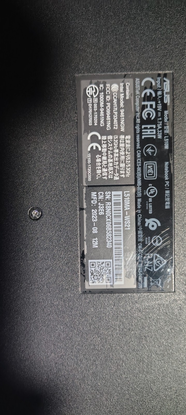 Asus Viveobook 15 Go E510 ***{PARTS ONLY}***