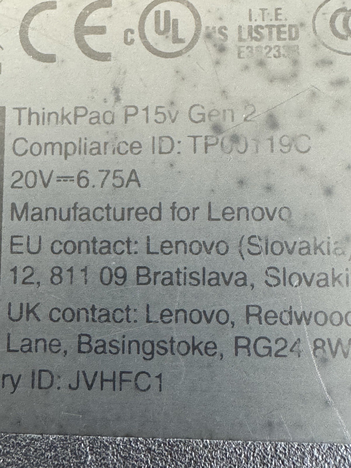 Lenovo ThinkPad P15v Gen 2i 15.6″ i7-11850H 32GB 1TB SSD NVIDIA T1200 Win10 Pro