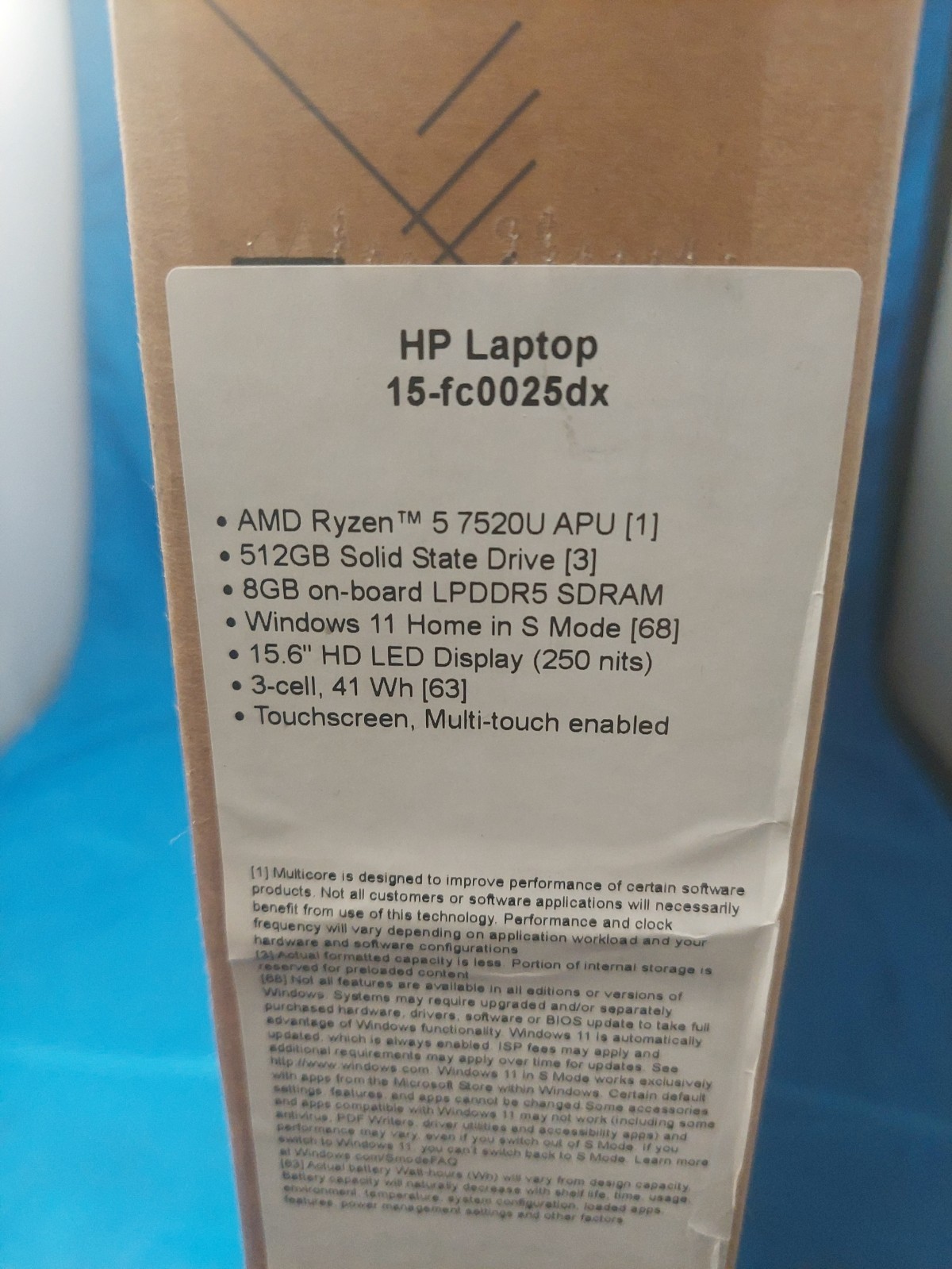 HEWLET PACKARD 15-FC0025DX LAPTOP