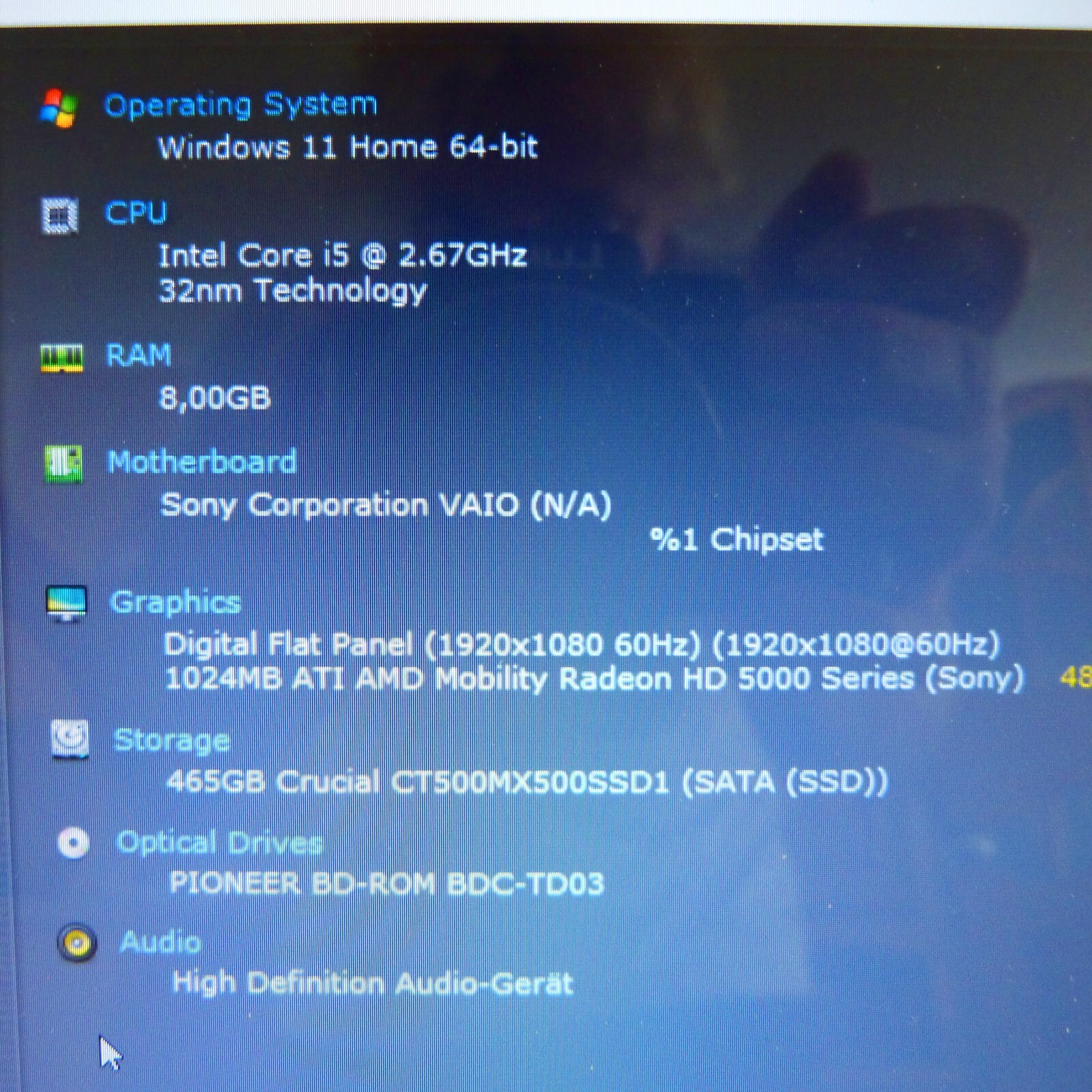 Sony Vaio EB PREMIUM 15″ FULLHD Allrounder SSD Windows 11 l 8GB RAM BLURAY