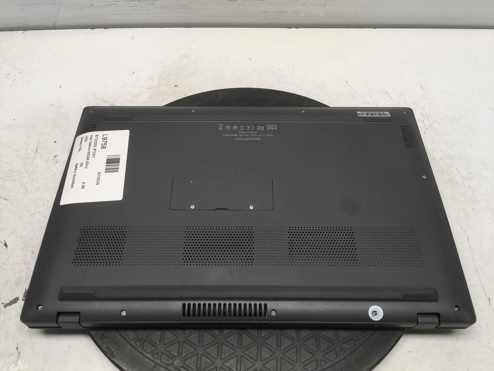 BiTECOOL BTC511 Intel Celeron N5095 2GHz 8 GB NO HDD No Batt