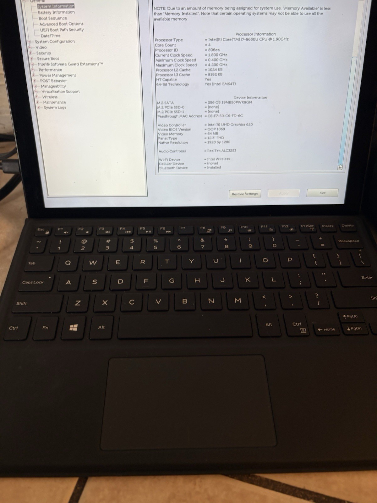 Dell Latitude 5290 2-in-1 i7-8650U 16GB 256GB SSD Touch Win11 Pro