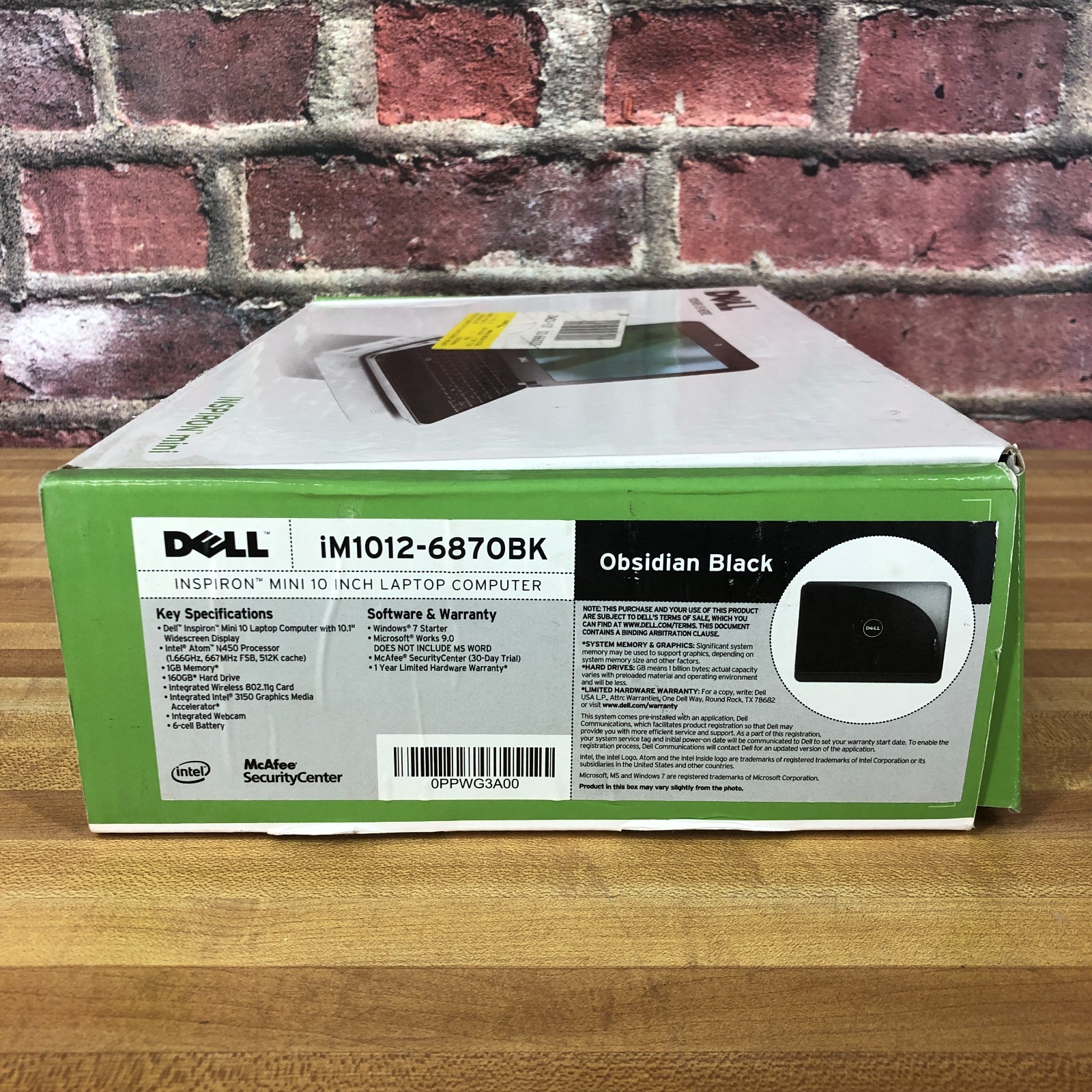 Dell Inspiron Mini Retro Gaming Laptop Intel Atom 1.66GHz 1GB RAM Windows 7 Pro