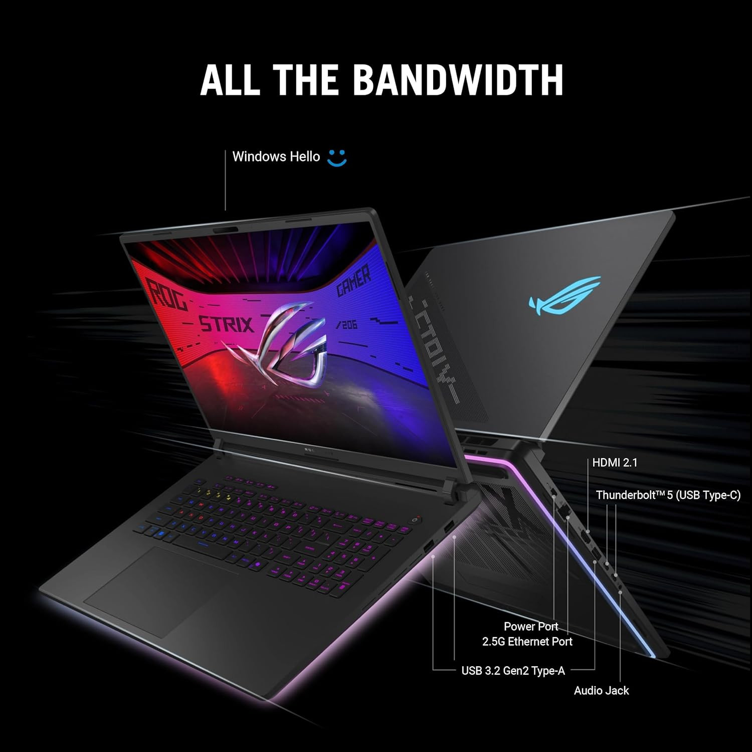 ROG Strix SCAR 18 (2025) Gaming Laptop, 18” ROG Nebula HDR 16:10 2.5K 240Hz/3Ms,