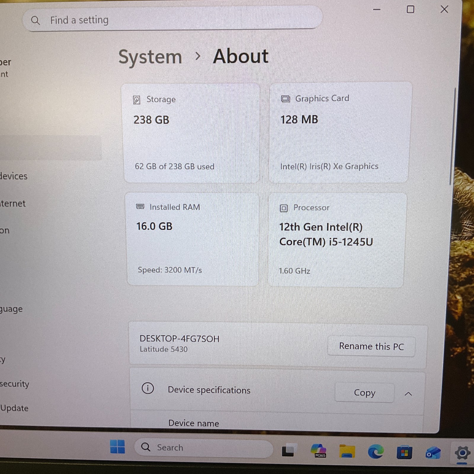 Dell Latitude 5430 14″ Laptop i5-1245U 16GB RAM 256GB SSD Win 11 Pro