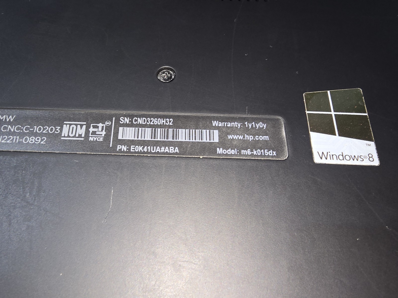 HP Envy Touchsmart Laptop Intel Core i5