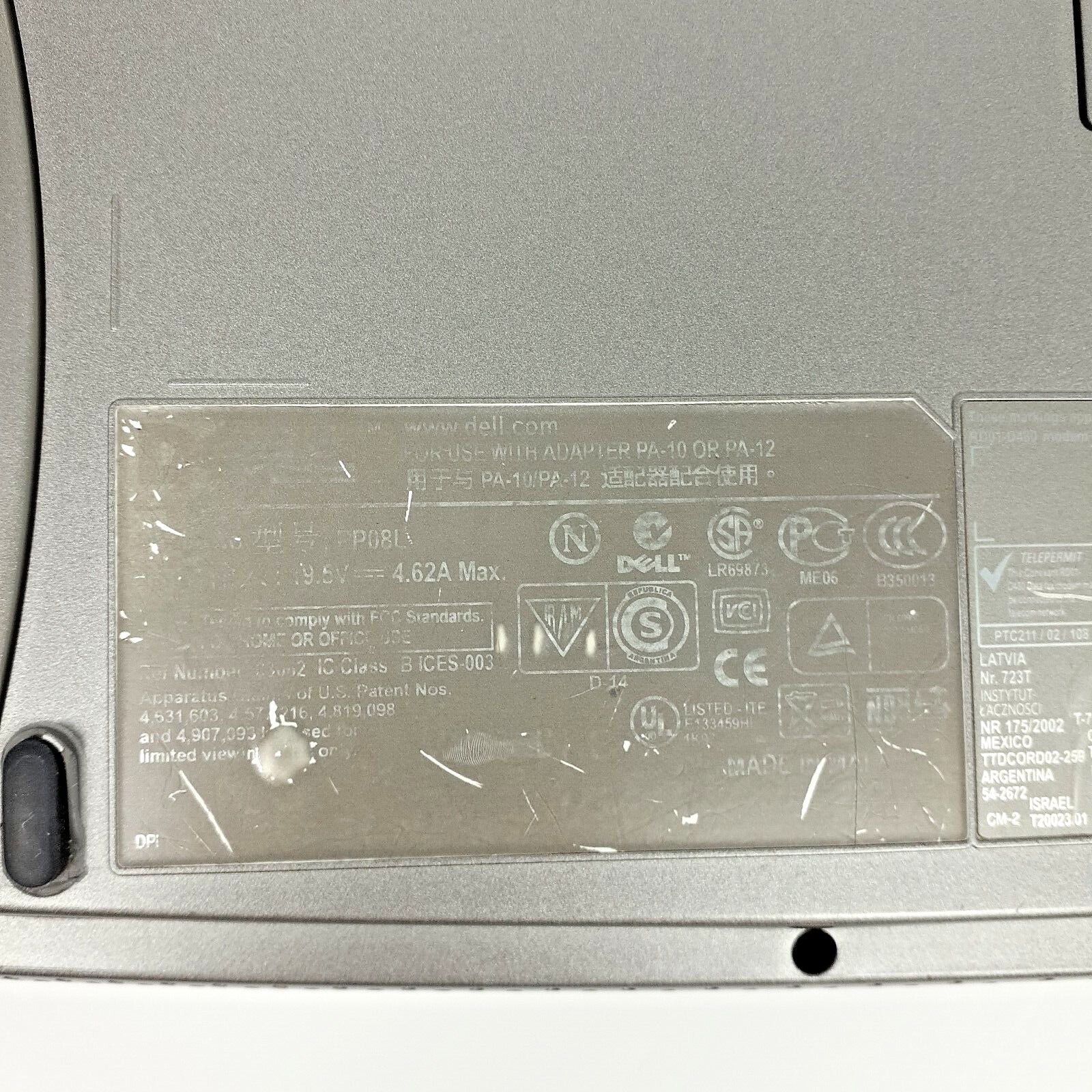 Dell Inspiron 1150 PP08L 14.1″ 256 MB RAM No HDD No Power For Parts or Repair