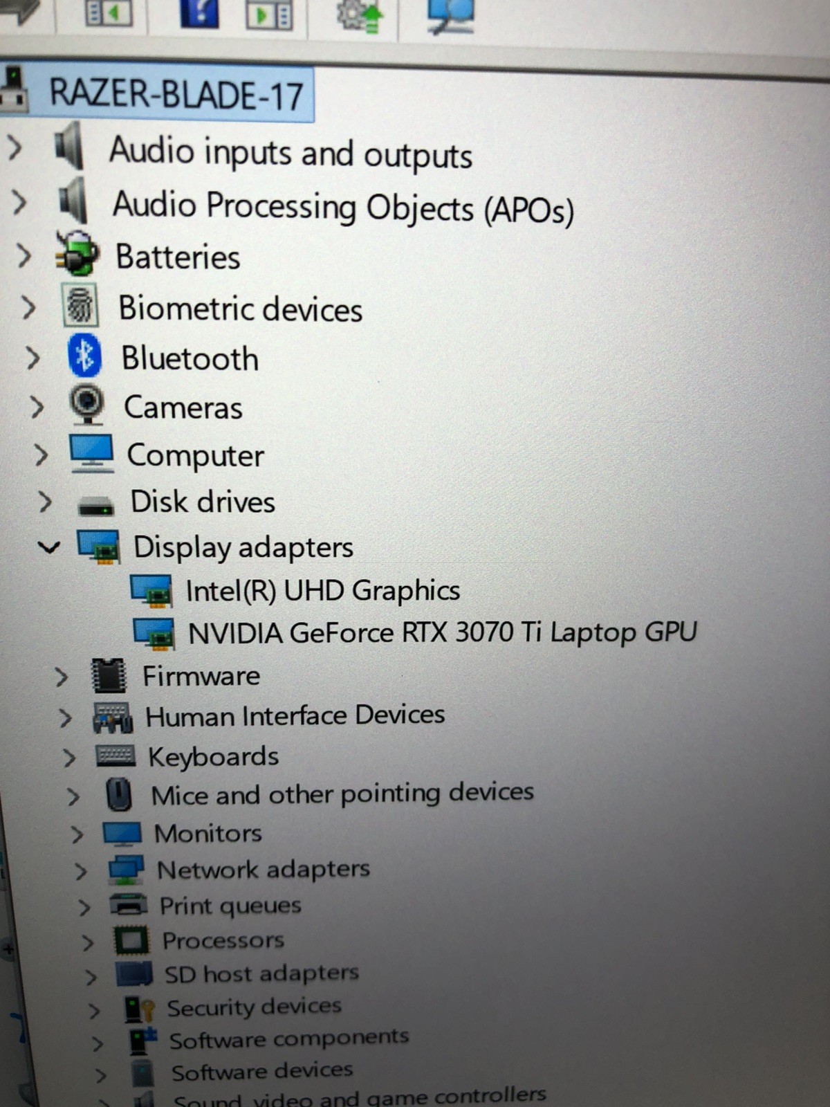 Razer Blade 17 2022 i9-12900H 4K UHD 144Hz 256GB SSD 8GB Ram RTX 3070Ti READ