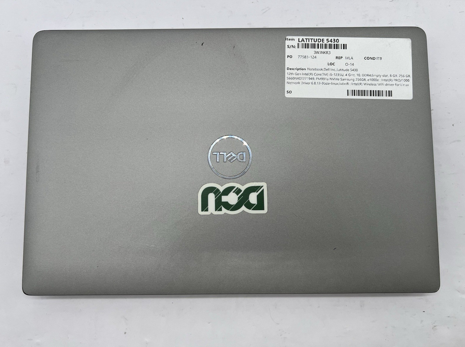 Dell Latitude 5430, i5-1235U, 3.9GHz, 8GB RAM, 256GB NVMe-No OS/Charger